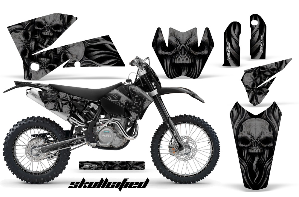 KTM C4 Graphics Kit Skullcified Black NP Rims